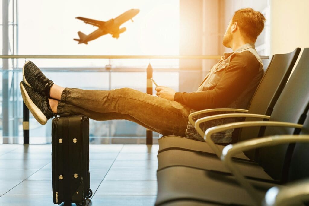 International Student waiting to Fly to Korea